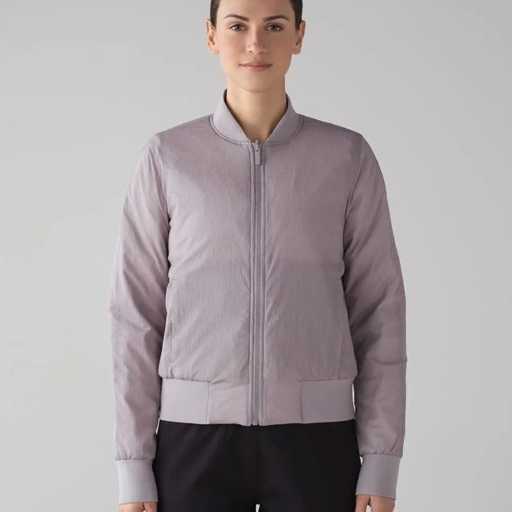 Lululemon Non Stop Reversible Bomber Jacket in Dark Chrome